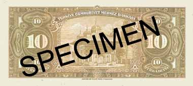 TEN HUNDRED TURKISH LIRA BACK FACE TEN HUNDRED TURKISH LIRA BECK FACE