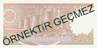 BEŞBİN TÜRK LİRASI ARKA YÜZÜ