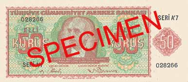 FIFTY KURUS FRONT FACE