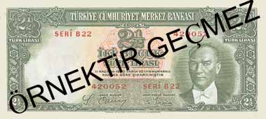 İKİBUÇUK TÜRK LİRASI ÖN YÜZ