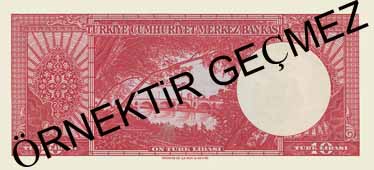 ON TÜRK LİRASI ARKA YÜZ